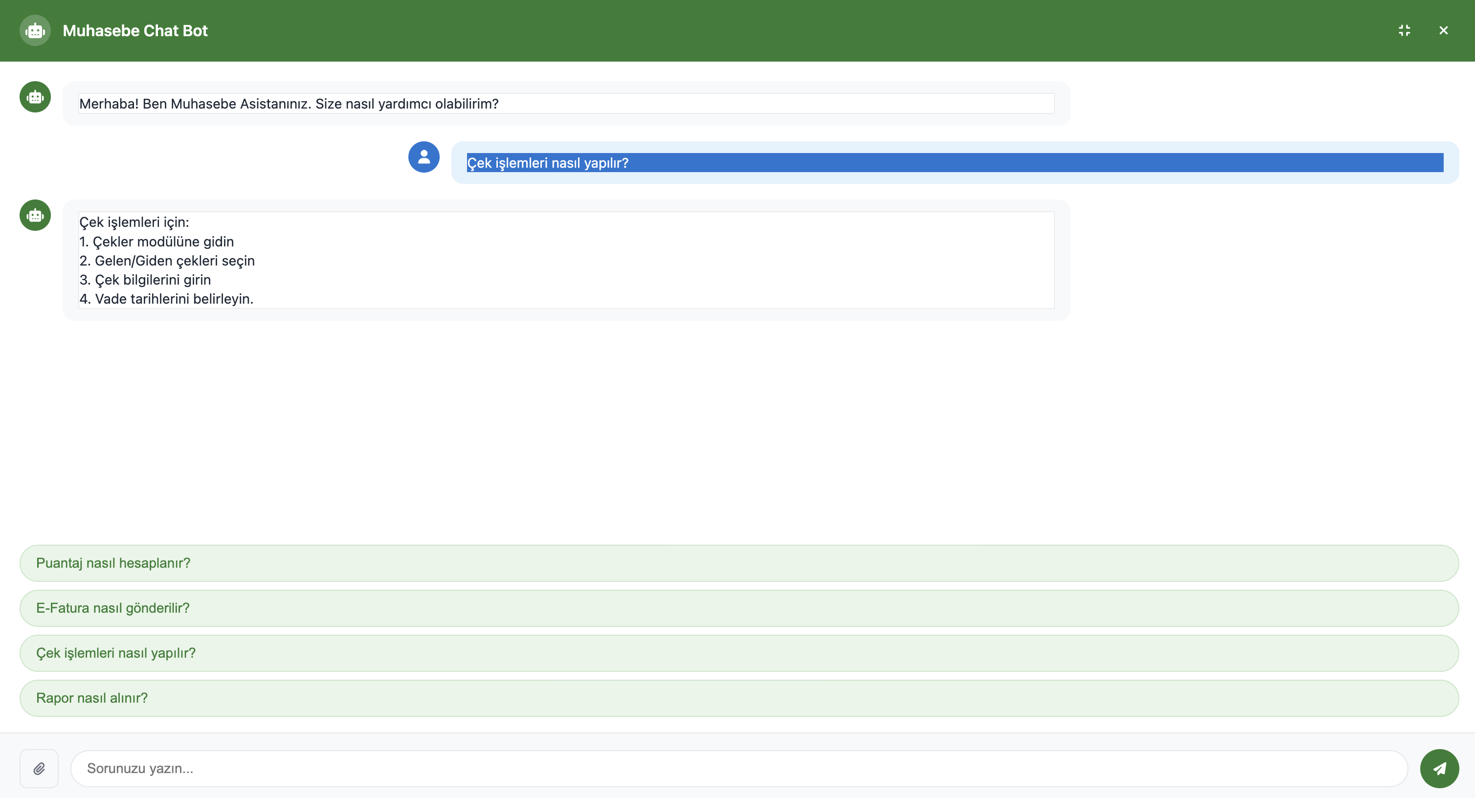 7/24 AI Chatbot Desteği - Muhasebe Uzmanı Yapay Zeka Asistanı