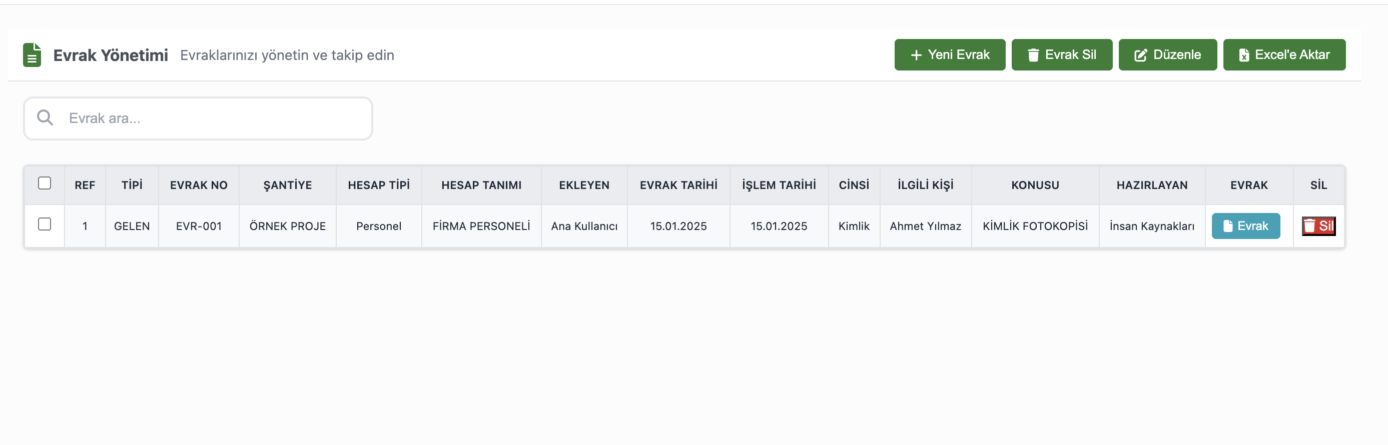 Evrak Yönetimi - Doküman Takibi ve Belge Arşivleme Sistemi