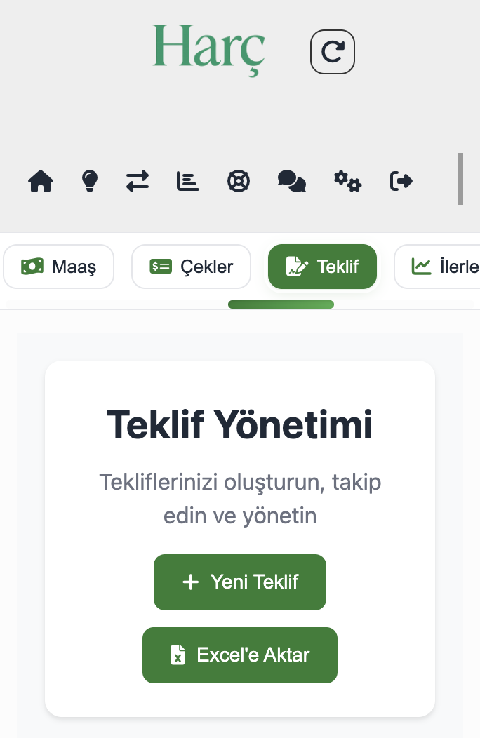 Harç Mobil Uygulama - Saha Ekibi İçin Kullanıcı Dostu Arayüz